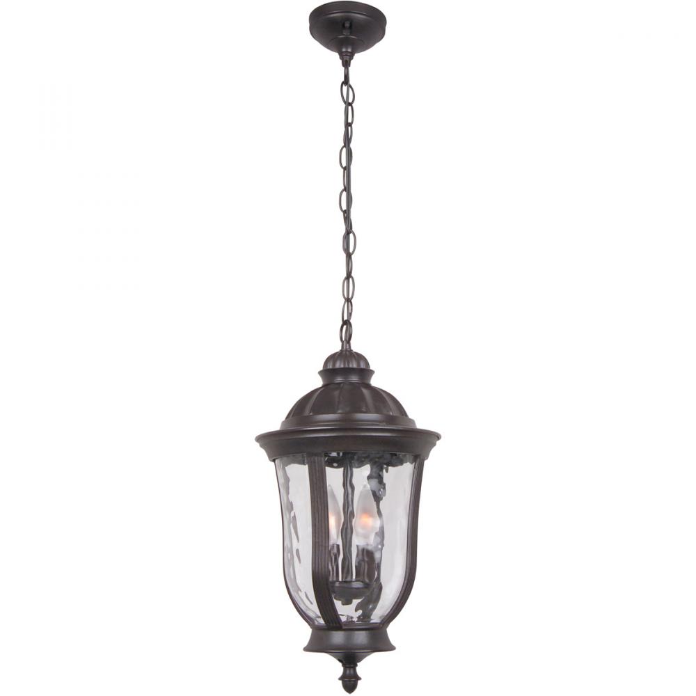 Frances 2 Light Outdoor Pendant in Oiled Bronze Outdoor