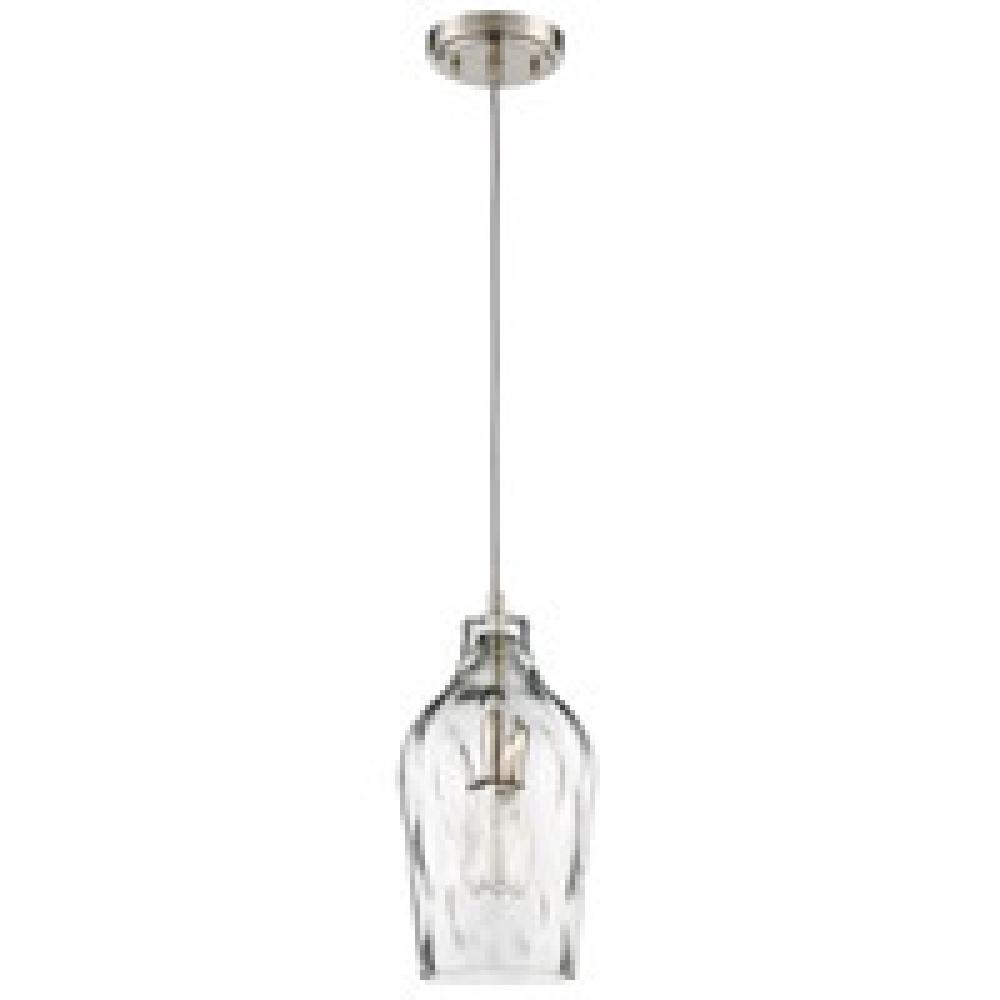 6.63" 1 Light Mini Pendant in Brushed Polished Nickel