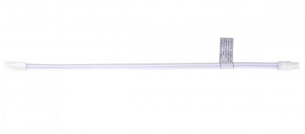 12" Puck Light Connector Cord in White