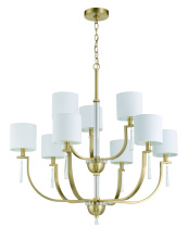 Craftmade 58229-SB - Fortuna 9 Light Chandelier in Satin Brass