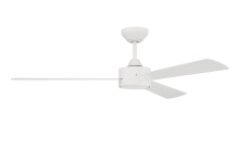 Craftmade PRV52MWW3 - Provision 52" 3-Blade Indoor/Outdoor (Damp) Ceiling Fan in Matte White w/ White Blades