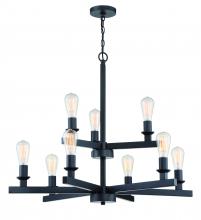 Craftmade 53129-FB - Chicago 9 Light Chandelier in Flat Black