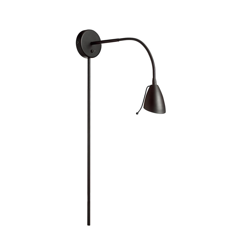 1LT Halogen Wall Lamp,  Matte Black