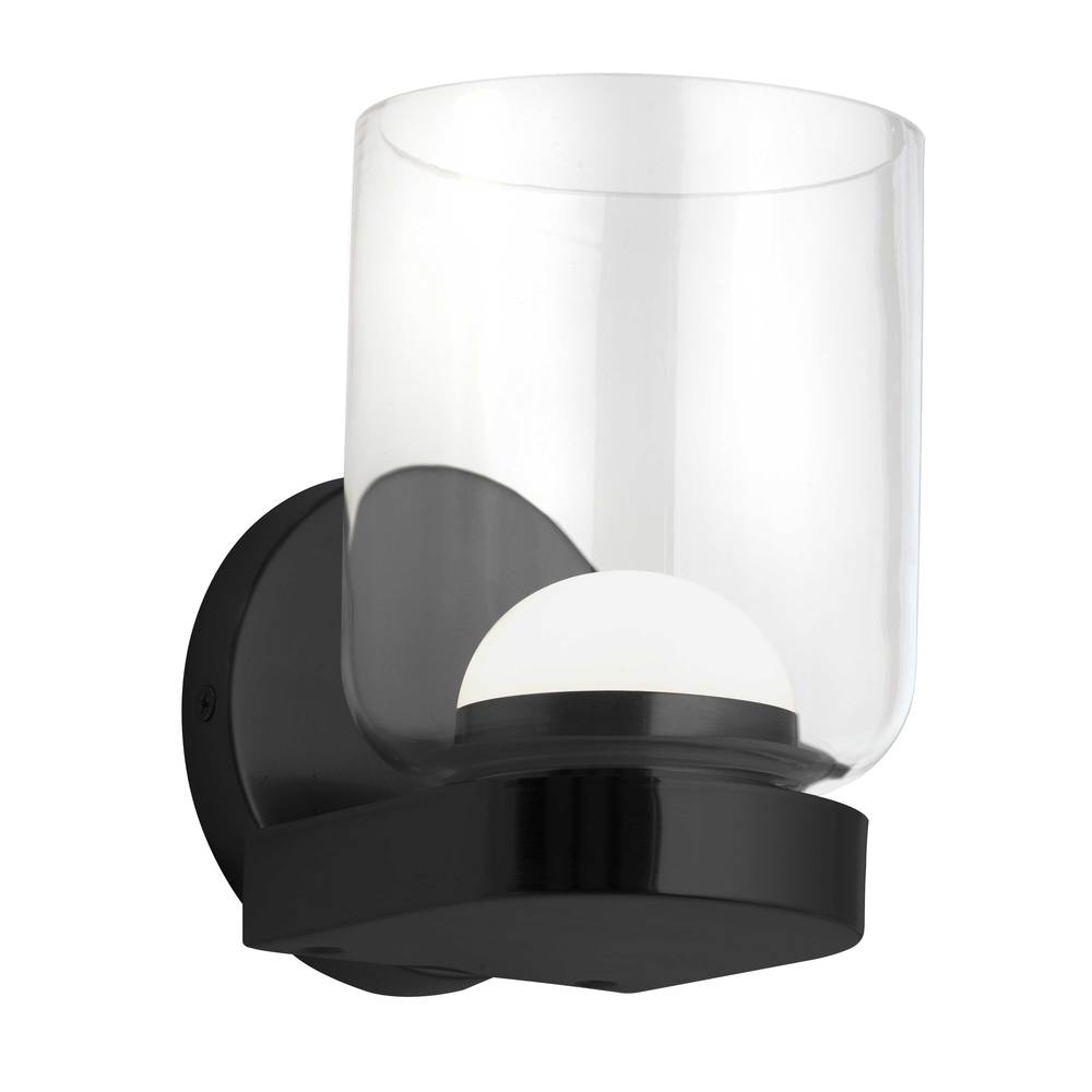 10W Wall Sconce, MB w/ CLR Glass