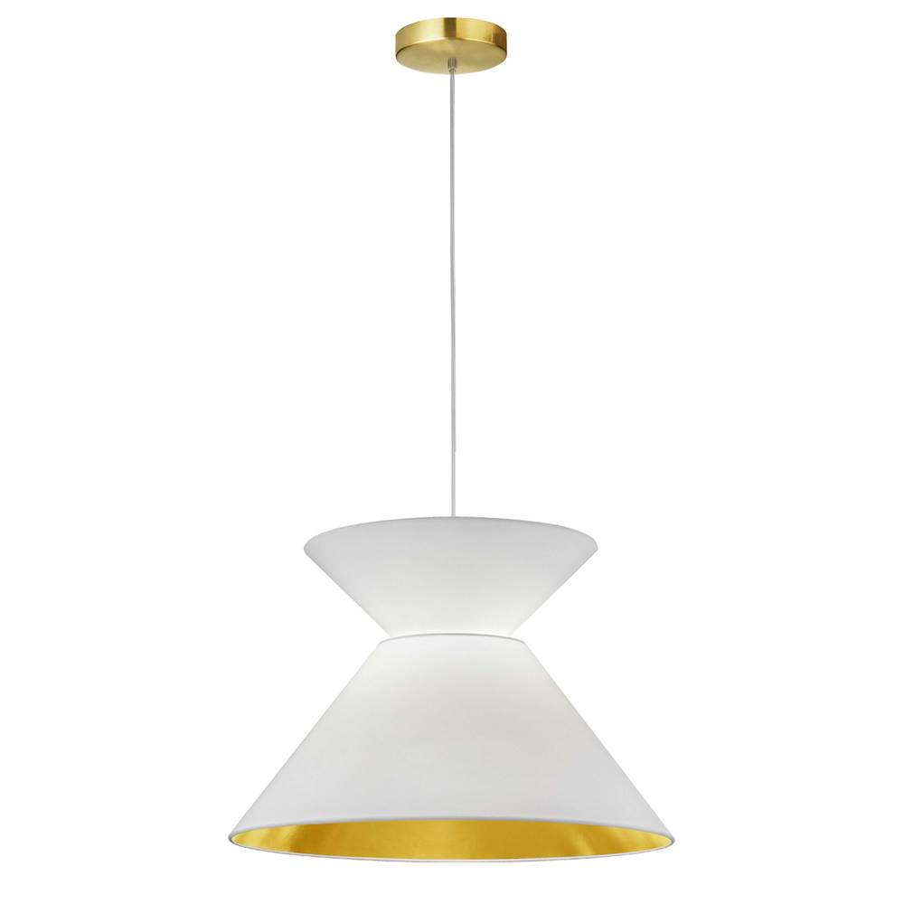 1LT Patricia Pendant, WHT/GLD Shade, AGB