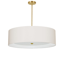 Dainolite HEL-304P-AGB-CRM - 4LT Incand Pendant, AGB w/ CRM Shade