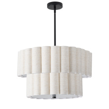 Dainolite PCA-224P-MB-FX - 4LT MB 2 Tier Pendant w/ FX Scallop Shades