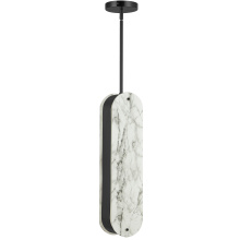 Dainolite PSC-201P-MB - 1LT Pendant, MB w/ Faux Alabaster Glass