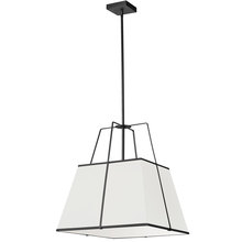 Dainolite TRA-181P-BK-WH - 1LT  Pendant BK, WH Shade w/790Diff