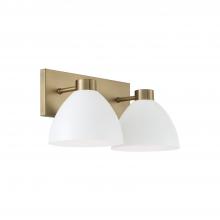 Capital Canada 152021AW - 2-Light Vanity in Aged Brass and White