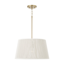 Capital Canada 357913MA - 17.75" W x 10" H 1-Light Handcrafted Pendant in Matte Brass with Hand-wrapped Bleached Natur