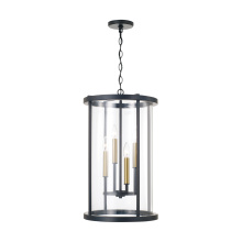 Capital Canada 358341ER - 14.75" W x 25.25" H 5-Light Pendant in Matte Espresso with Clear Glass