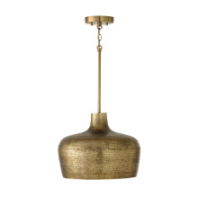 Capital Canada 360311THB - 15" W x 11.5" H 1-Light Handcrafted Pendant in Tibetan Hammered Brass