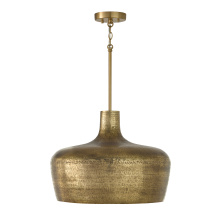 Capital Canada 360312THB - 19.5" W x 15" H 1-Light Handcrafted Pendant in Tibetan Hammered Brass