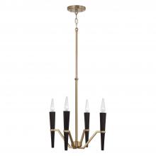 Capital Canada 453841AB - 4-Light Chandelier in Aged Brass and Black