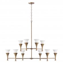 Capital Canada 455701ML - 10-Light Two-Tier Chandelier in Mystic Luster with Soft White Glass