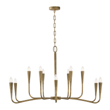Capital Canada 459801ARG - 46" W x 24.5" H 12-Light Chandelier in Hand-painted Textured Artisan Gold