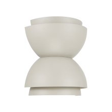 Capital Canada 659221TP - 12" W x 12.75" H 2-Light Modern Tiered Dome Bowl Dual Sconce in Taupe