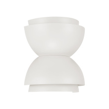 Capital Canada 659221WE - 12" W x 12.75" H 2-Light Modern Tiered Dome Bowl Dual Sconce in Matte White