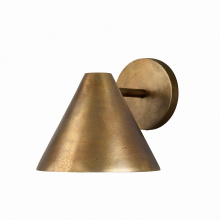 Capital Canada 660011XB - 8" W x 7.5" H 1-Light Cone Sconce in Distressed Oxidized Brass
