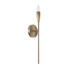 Capital Canada 660411ANB - 5" W x 19.25" H 1-Light Wallchiere Sconce in Antiqued Brass with Faceted Candlesleeve