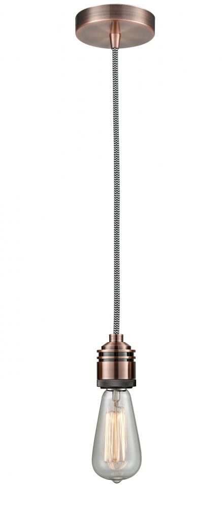Winchester - 1 Light - 2 inch - Antique Copper - Cord hung - Mini Pendant