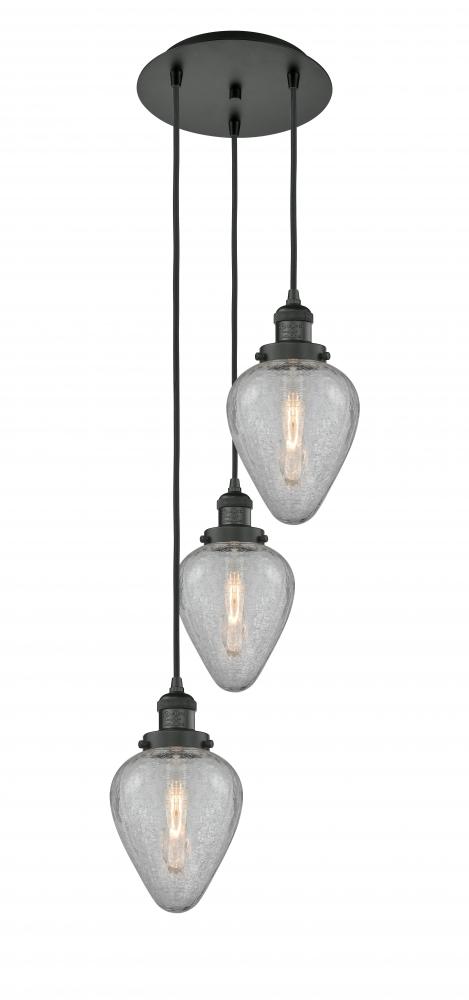 Geneseo - 3 Light - 13 inch - Matte Black - Cord hung - Multi Pendant