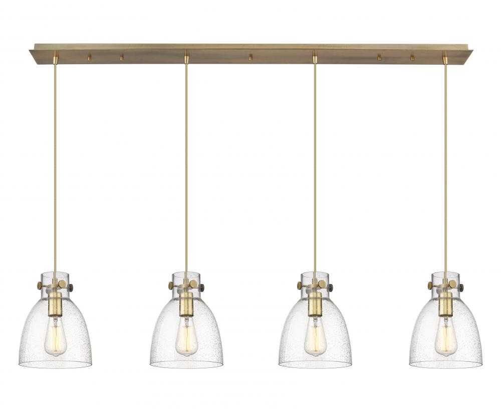 Newton Bell - 4 Light - 52 inch - Brushed Brass - Linear Pendant