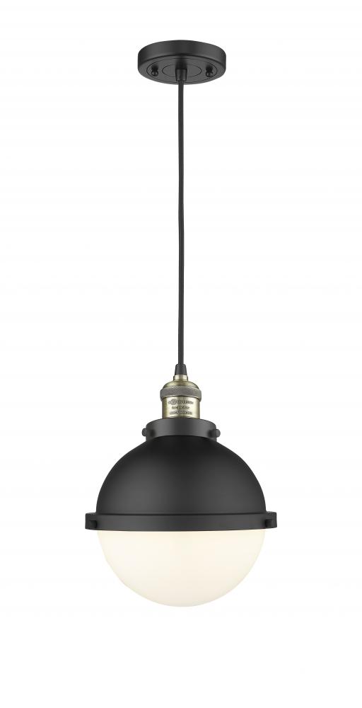 Hampden - 1 Light - 9 inch - Black Antique Brass - Cord hung - Mini Pendant