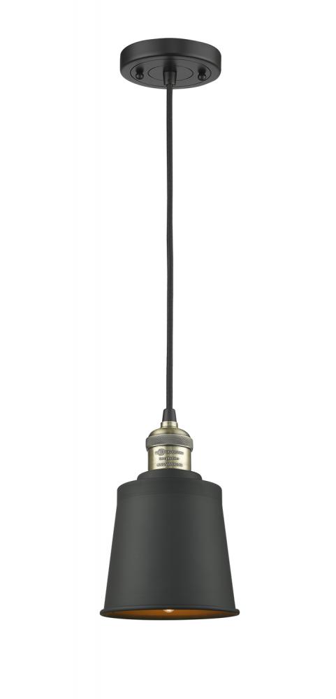 Addison - 1 Light - 5 inch - Black Antique Brass - Cord hung - Mini Pendant