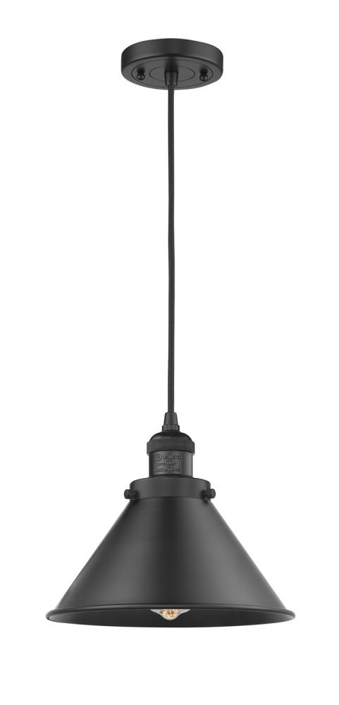 Briarcliff - 1 Light - 10 inch - Matte Black - Cord hung - Mini Pendant