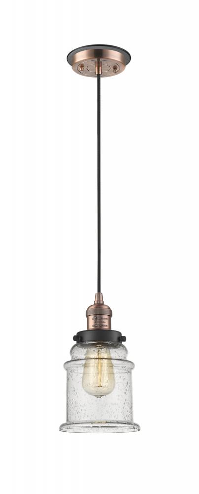 Canton - 1 Light - 6 inch - Antique Copper - Cord hung - Mini Pendant