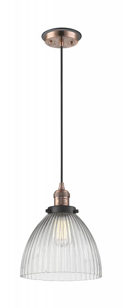 Seneca Falls - 1 Light - 10 inch - Antique Copper - Cord hung - Mini Pendant