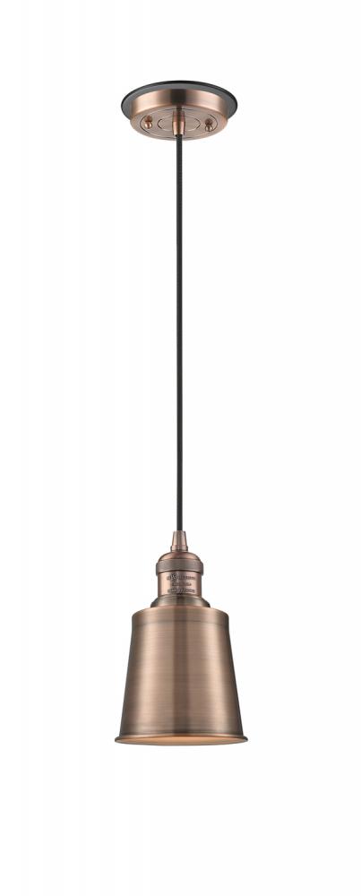 Addison - 1 Light - 5 inch - Antique Copper - Cord hung - Mini Pendant
