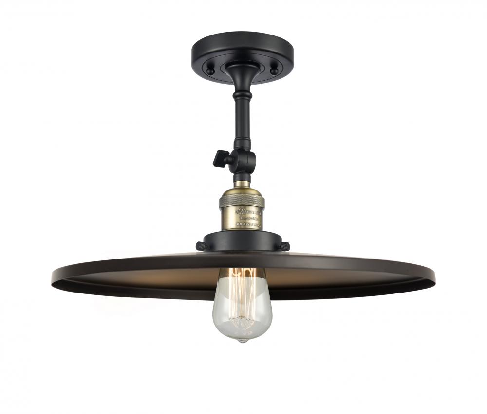 Railroad - 1 Light - 16 inch - Oil Rubbed Bronze - Semi-Flush Mount