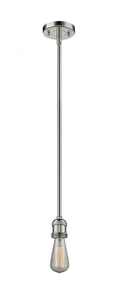 Bare Bulb - 1 Light - 2 inch - Polished Nickel - Stem Hung - Mini Pendant