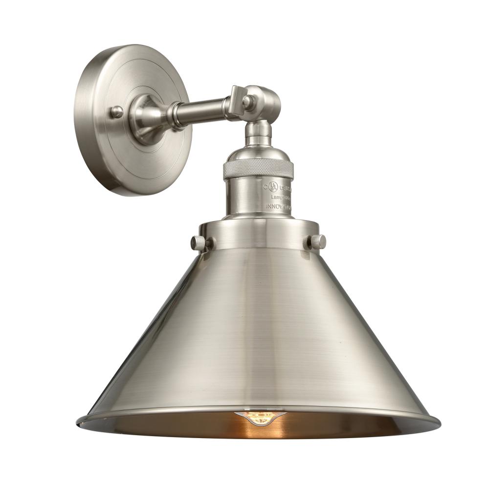 Briarcliff - 1 Light - 10 inch - Brushed Satin Nickel - Sconce
