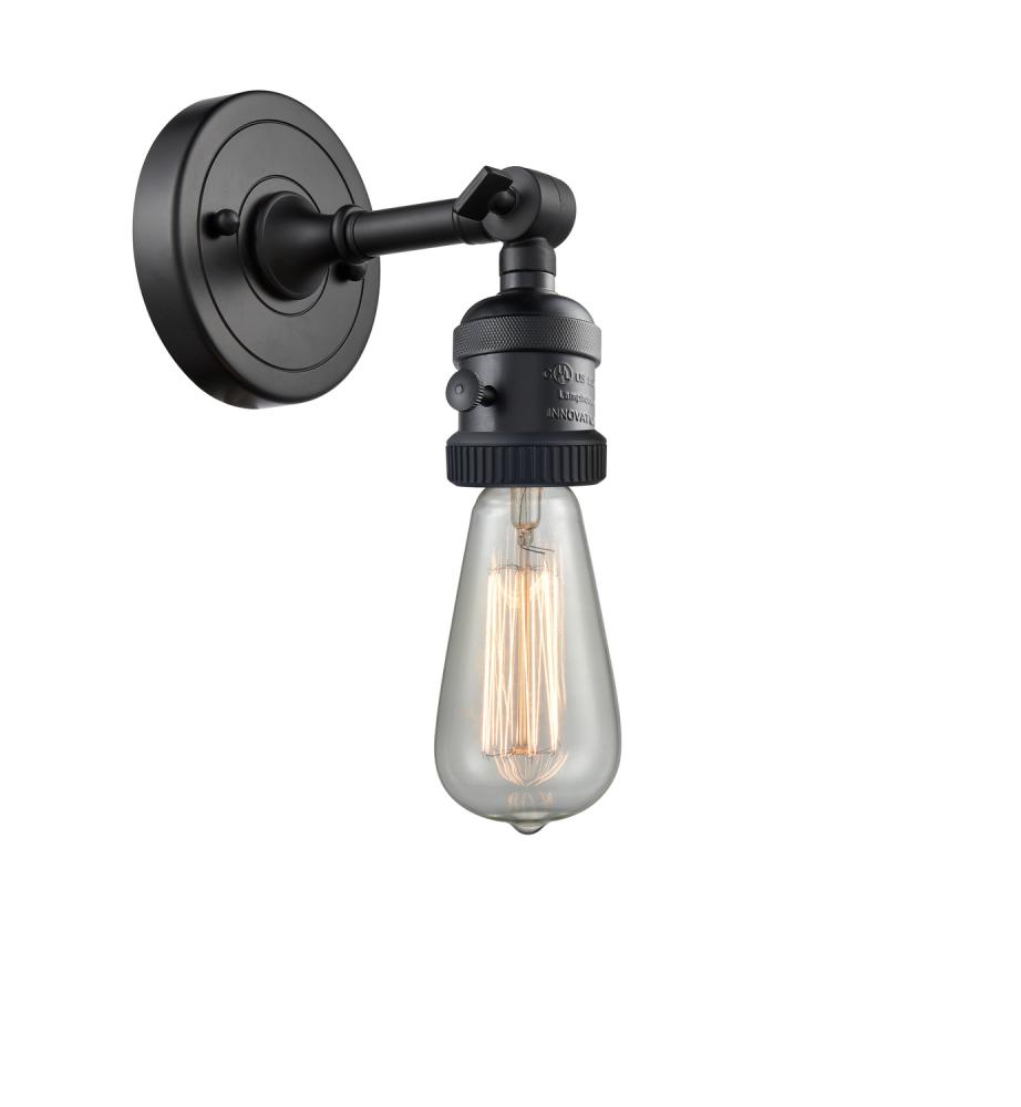 Bare Bulb - 1 Light - 5 inch - Matte Black - Sconce