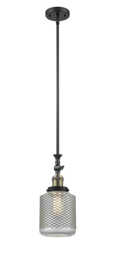 Stanton - 1 Light - 6 inch - Black Antique Brass - Stem Hung - Mini Pendant
