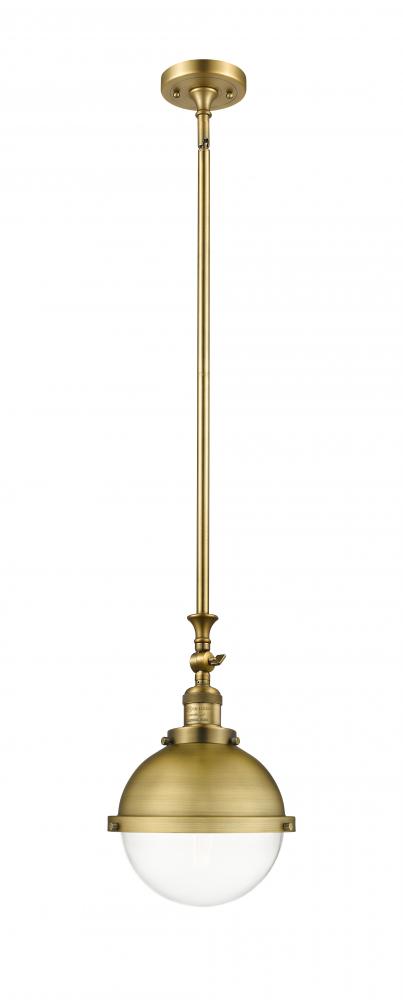 Hampden - 1 Light - 9 inch - Brushed Brass - Stem Hung - Mini Pendant