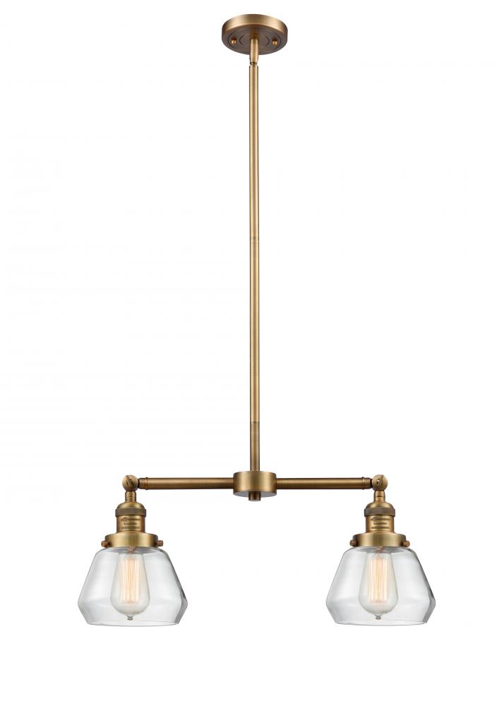 Fulton - 2 Light - 21 inch - Brushed Brass - Stem Hung - Island Light