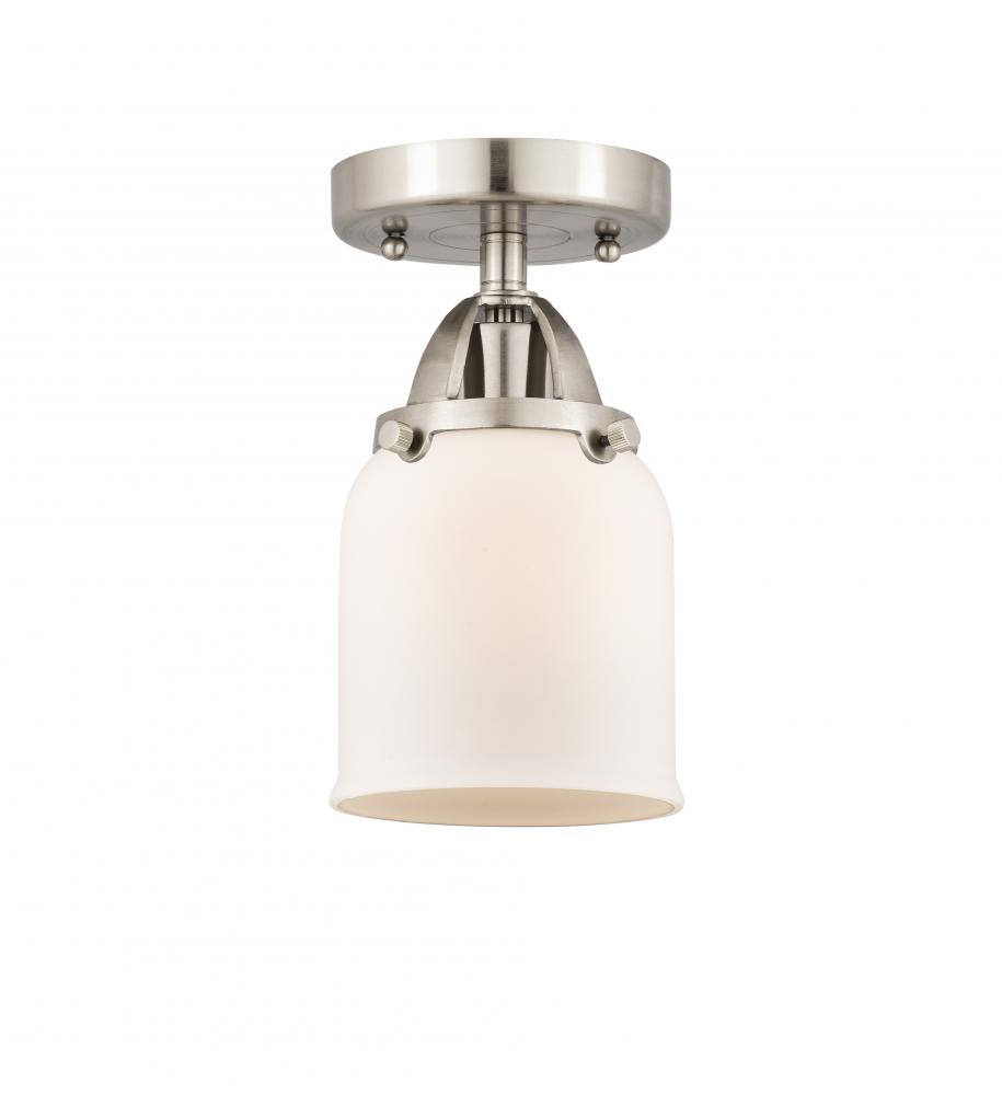 Bell - 1 Light - 5 inch - Brushed Satin Nickel - Semi-Flush Mount