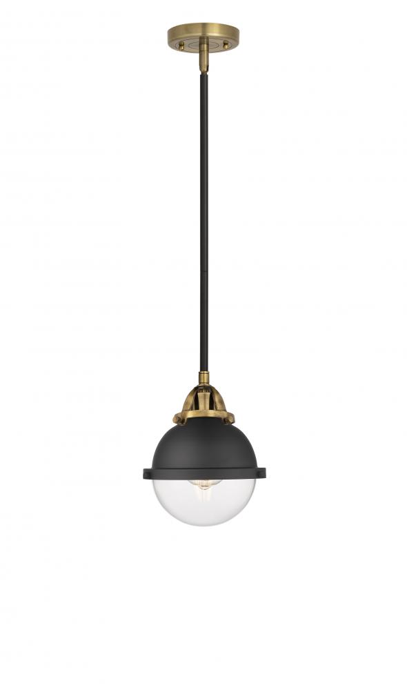 Hampden - 1 Light - 7 inch - Black Antique Brass - Cord hung - Mini Pendant