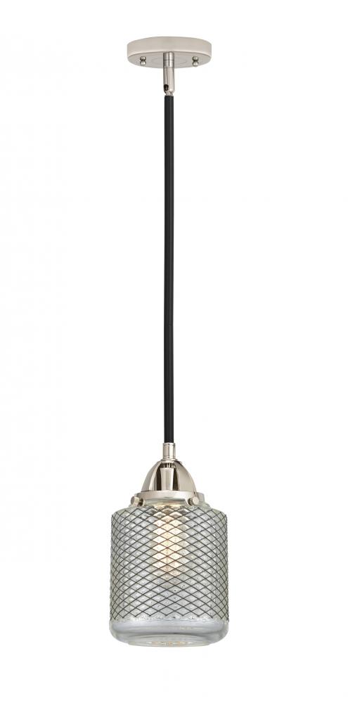 Stanton - 1 Light - 6 inch - Black Polished Nickel - Cord hung - Mini Pendant