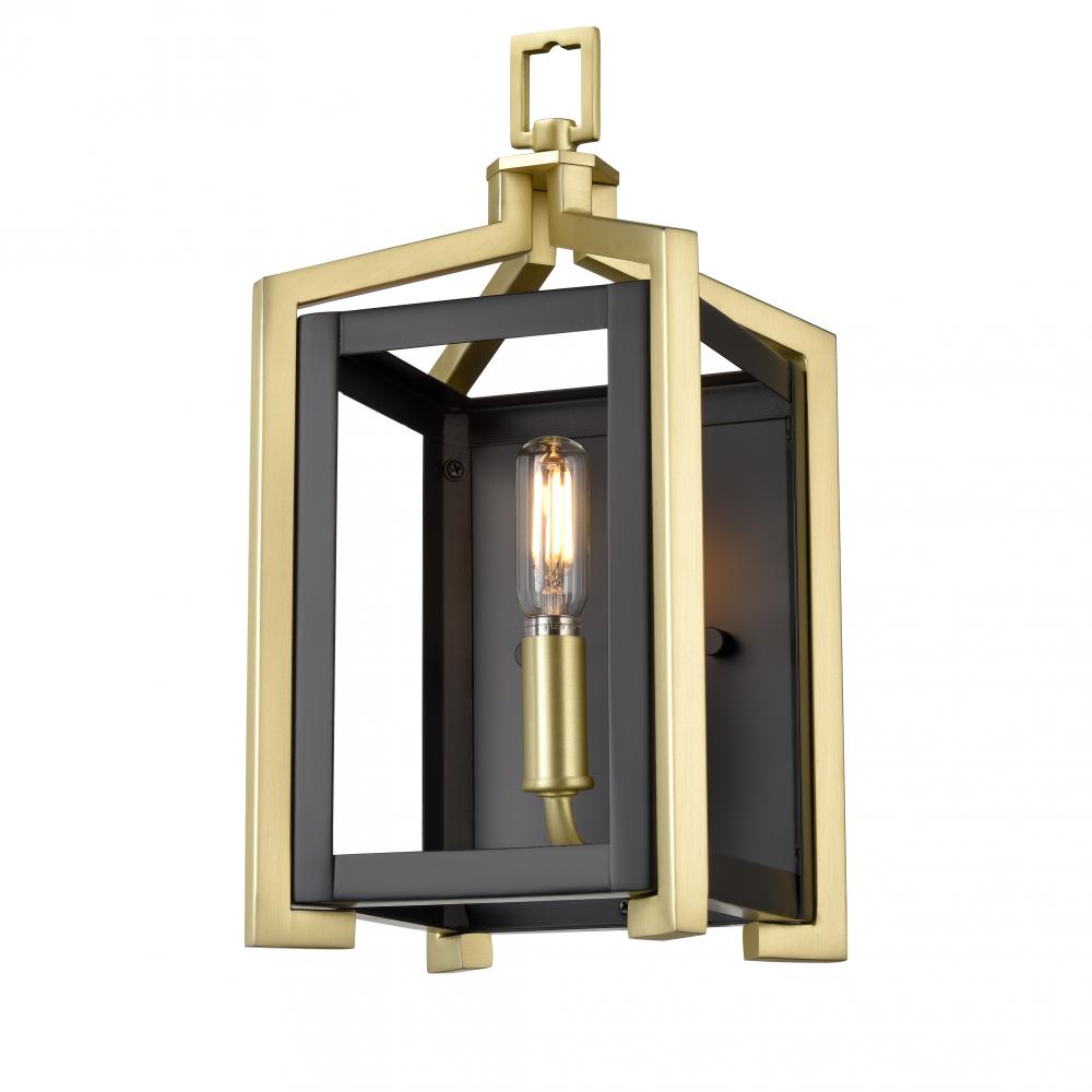 Wiscoy - 1 Light - 6 inch - Black Satin Brass - Sconce