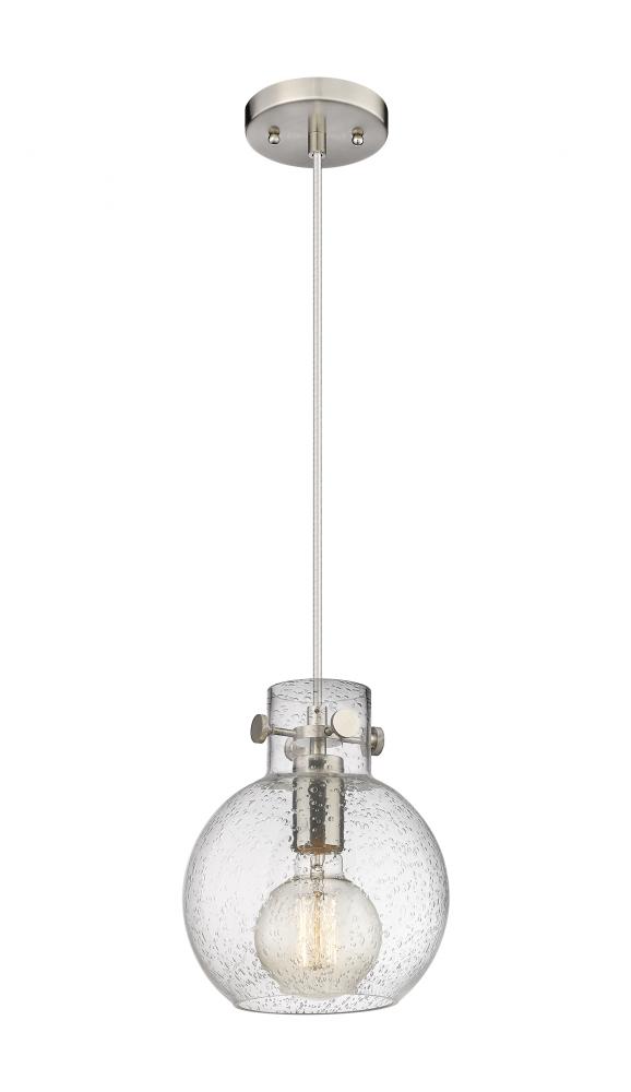 Newton Sphere - 1 Light - 8 inch - Brushed Satin Nickel - Cord hung - Mini Pendant