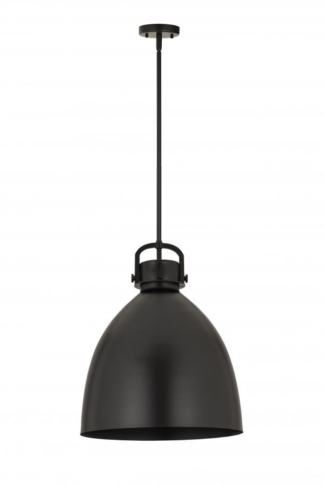 Newton Bell - 1 Light - 18 inch - Matte Black - Pendant