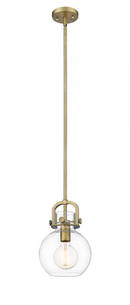 Newton Sphere - 1 Light - 8 inch - Brushed Brass - Mini Pendant