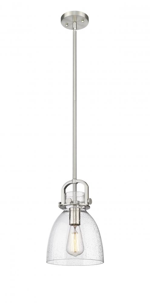 Newton Bell - 1 Light - 8 inch - Satin Nickel - Mini Pendant