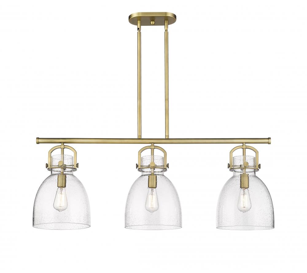 Newton Bell - 3 Light - 42 inch - Brushed Brass - Island Light